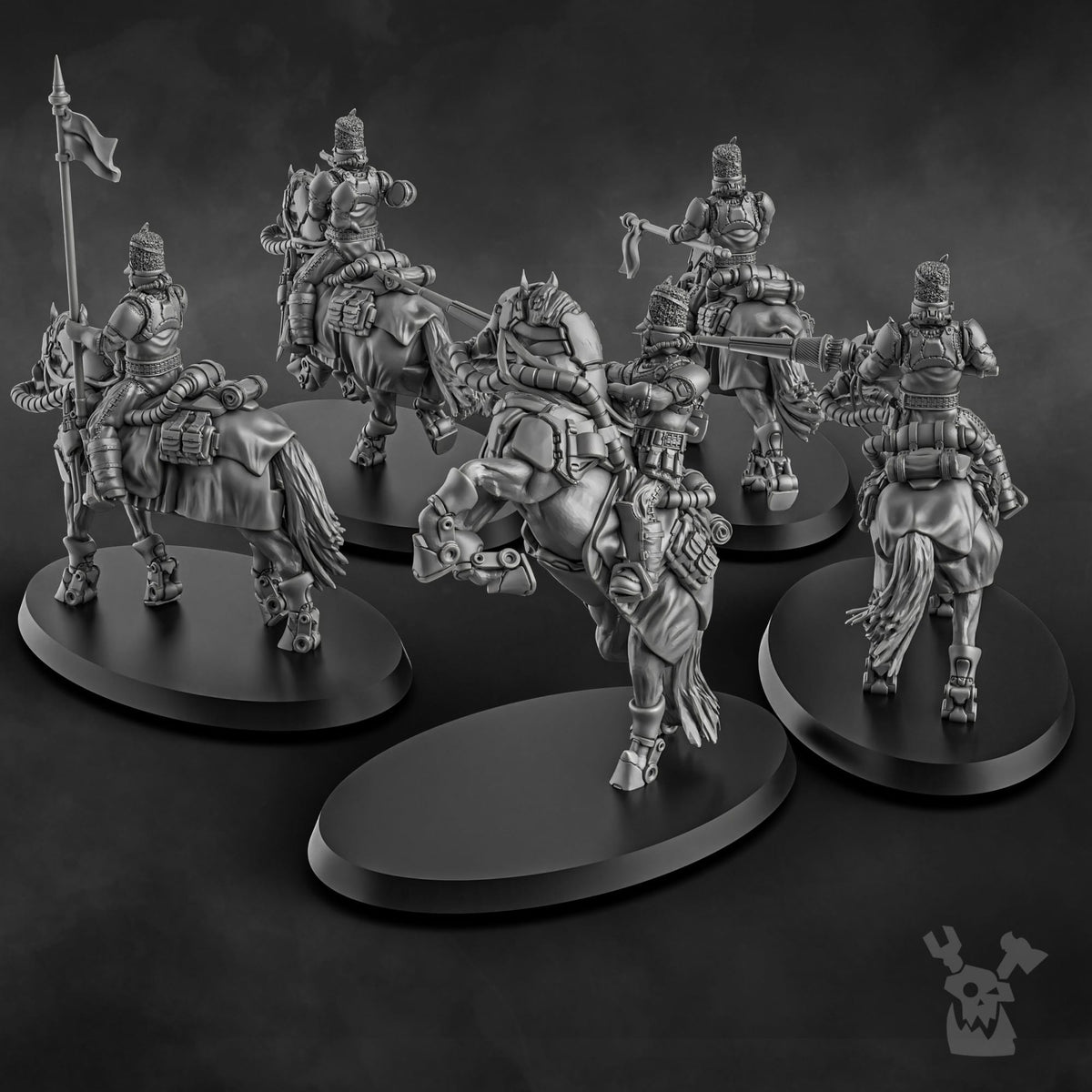 Tabletop Terrain Miniature Steamguard Cavalry x5