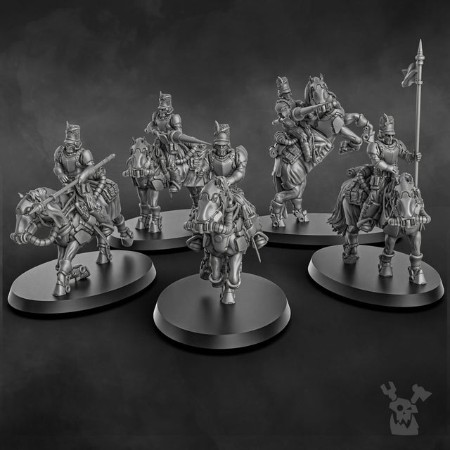 Tabletop Terrain Miniature Steamguard Cavalry x5