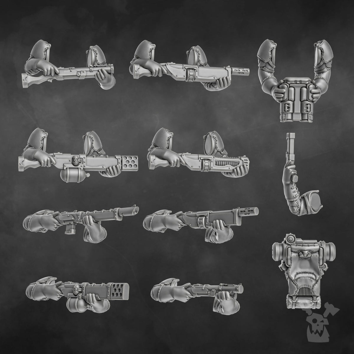Tabletop Terrain Miniature Steamguard Command Squad x5