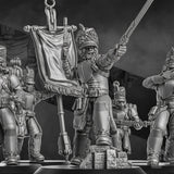 Tabletop Terrain Miniature Steamguard Command Squad x5