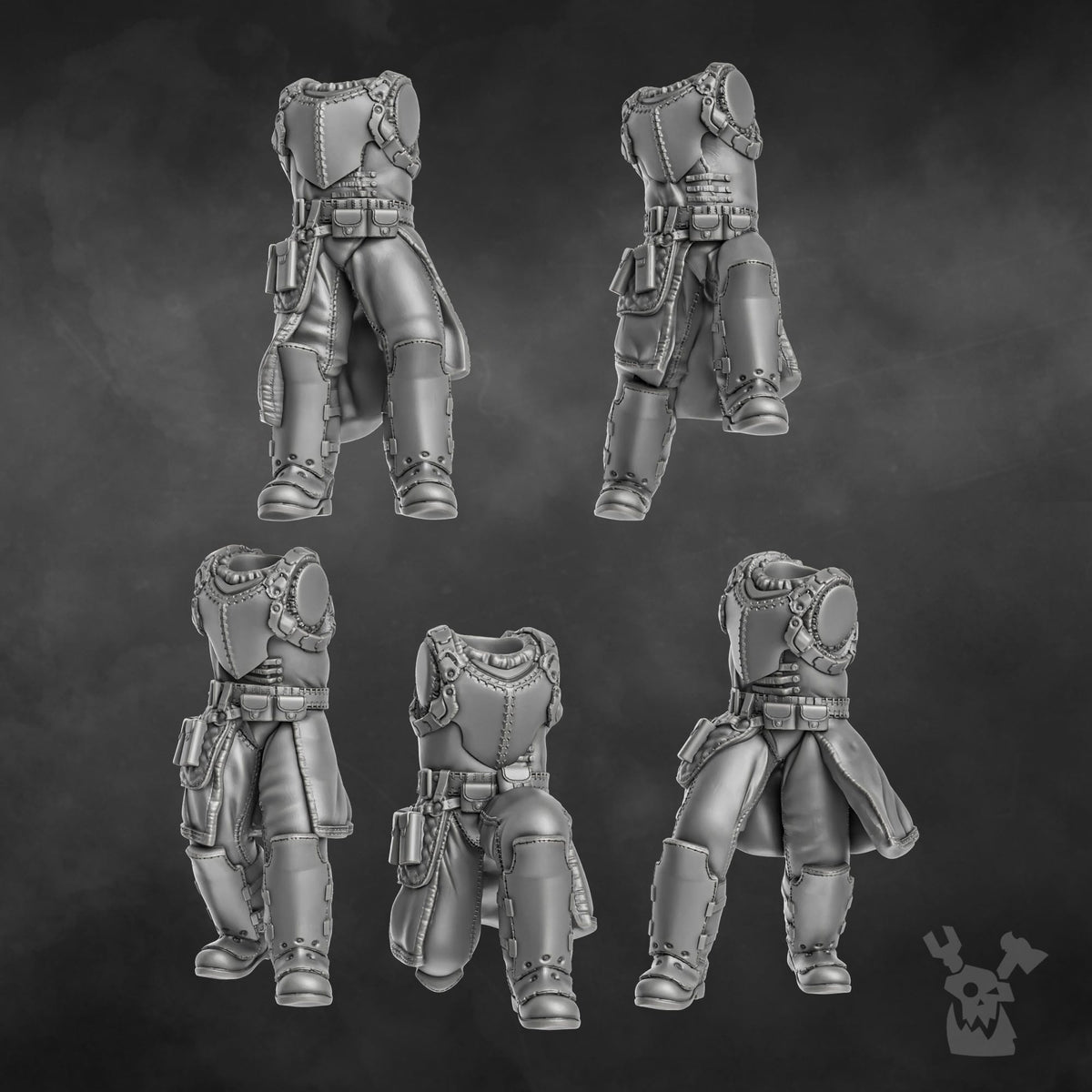 Tabletop Terrain Miniature Steamguard Command Squad x5