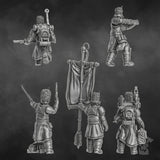 Tabletop Terrain Miniature Steamguard Command Squad x5
