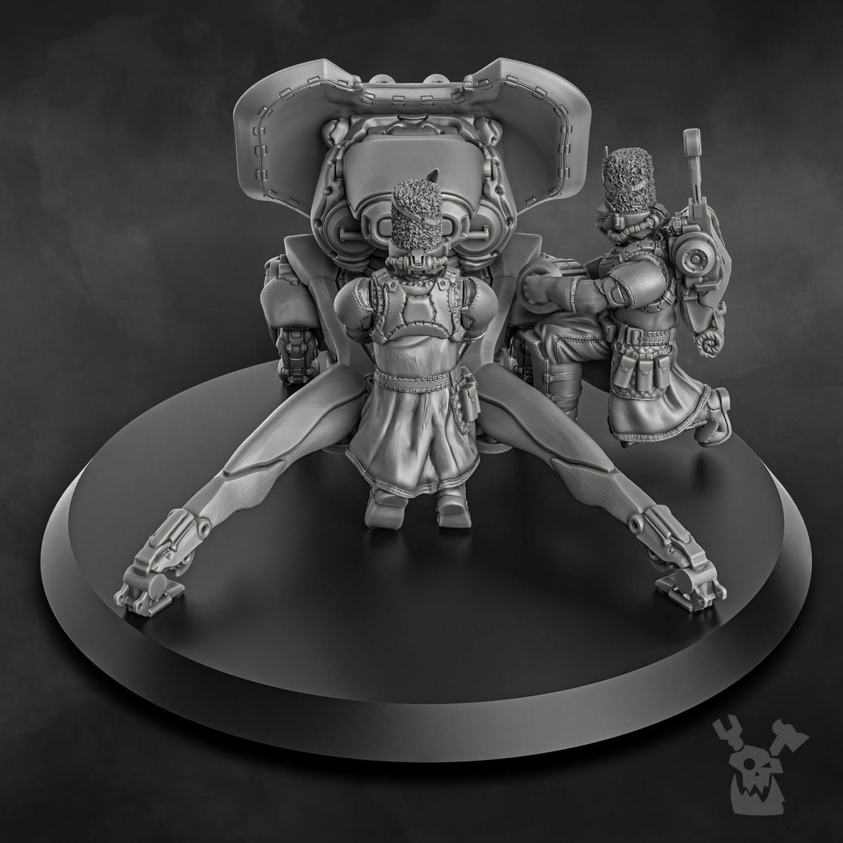 Tabletop Terrain Miniature Steamguard Heavy Weapons Team