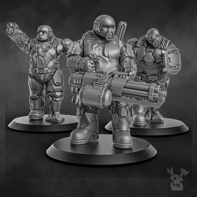 Tabletop Terrain Miniature Steamguard Ogre Squad