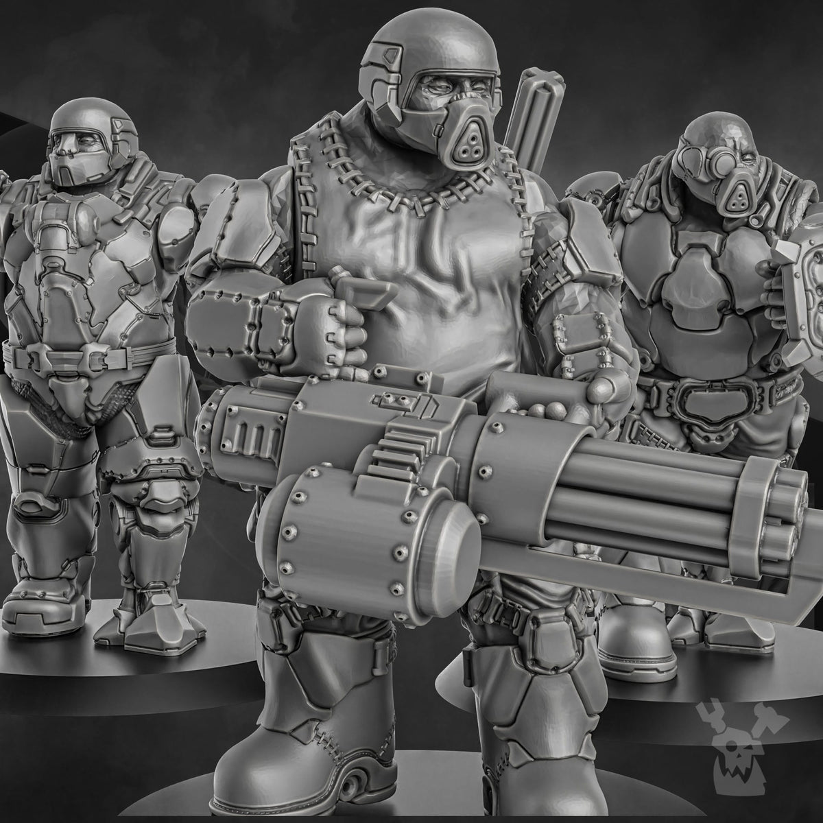 Tabletop Terrain Miniature Steamguard Ogre Squad