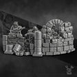 Tabletop Terrain Miniature Steamguard Snipers Team x3