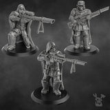 Tabletop Terrain Miniature Steamguard Snipers Team x3