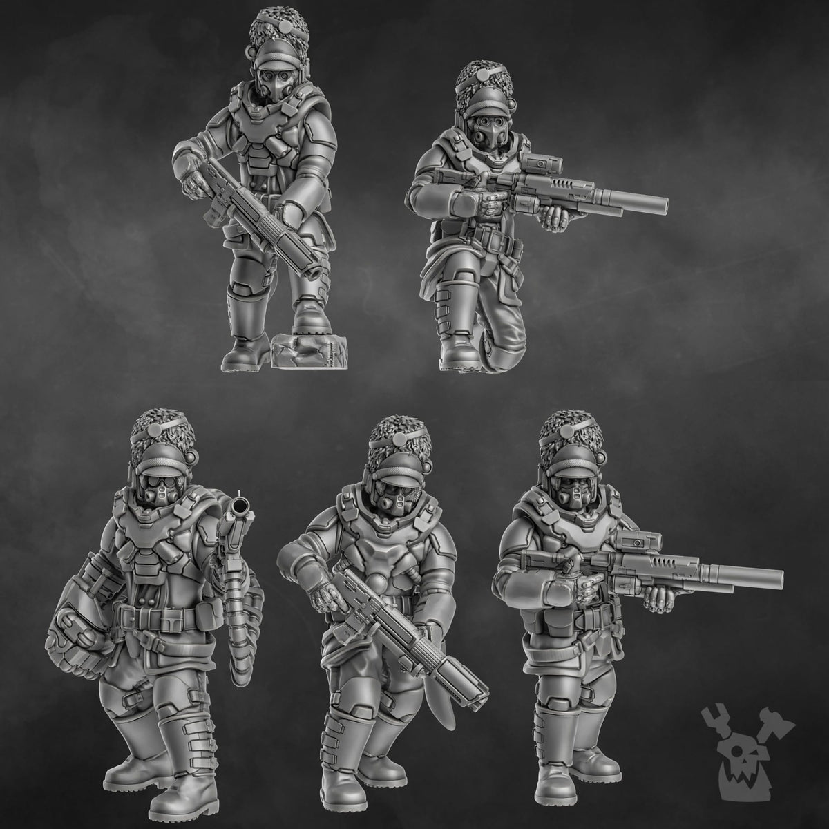 Tabletop Terrain Miniature Steamguard Stormtroopers Squad build-kit