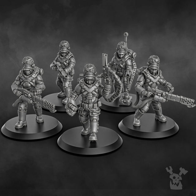 Tabletop Terrain Miniature Steamguard Stormtroopers Squad build-kit