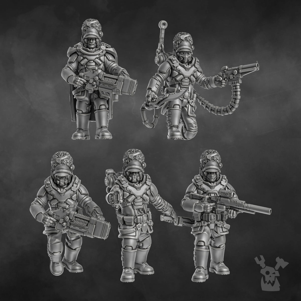 Tabletop Terrain Miniature Steamguard Stormtroopers Squad build-kit
