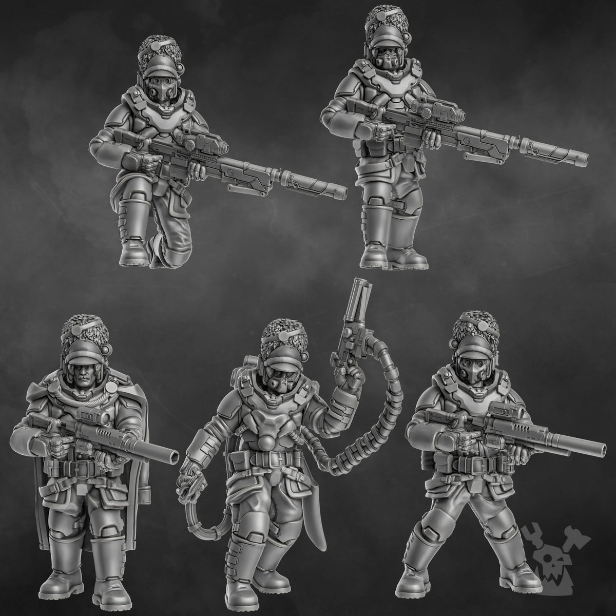 Tabletop Terrain Miniature Steamguard Stormtroopers Squad build-kit