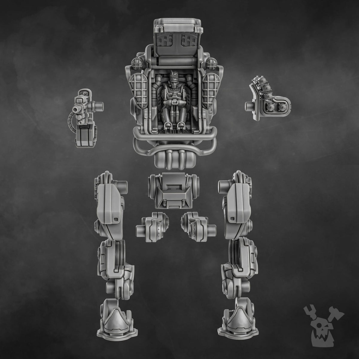 Tabletop Terrain Miniature Steamguards Heavy Walker