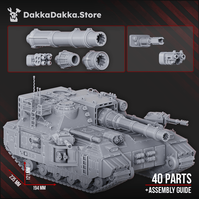 Tabletop Terrain Miniature Superheavy Tank Barboudon B-5