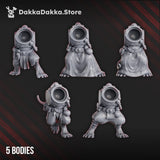 Tabletop Terrain Miniature Swarm of Miner Rats (build kit)