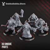 Tabletop Terrain Miniature Swarm of Miner Rats (build kit)