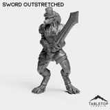 Tabletop Terrain Miniature Sword Outstretched Werewolf Feral Female