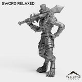 Tabletop Terrain Miniature Sword Relaxed Werewolf Feral Female