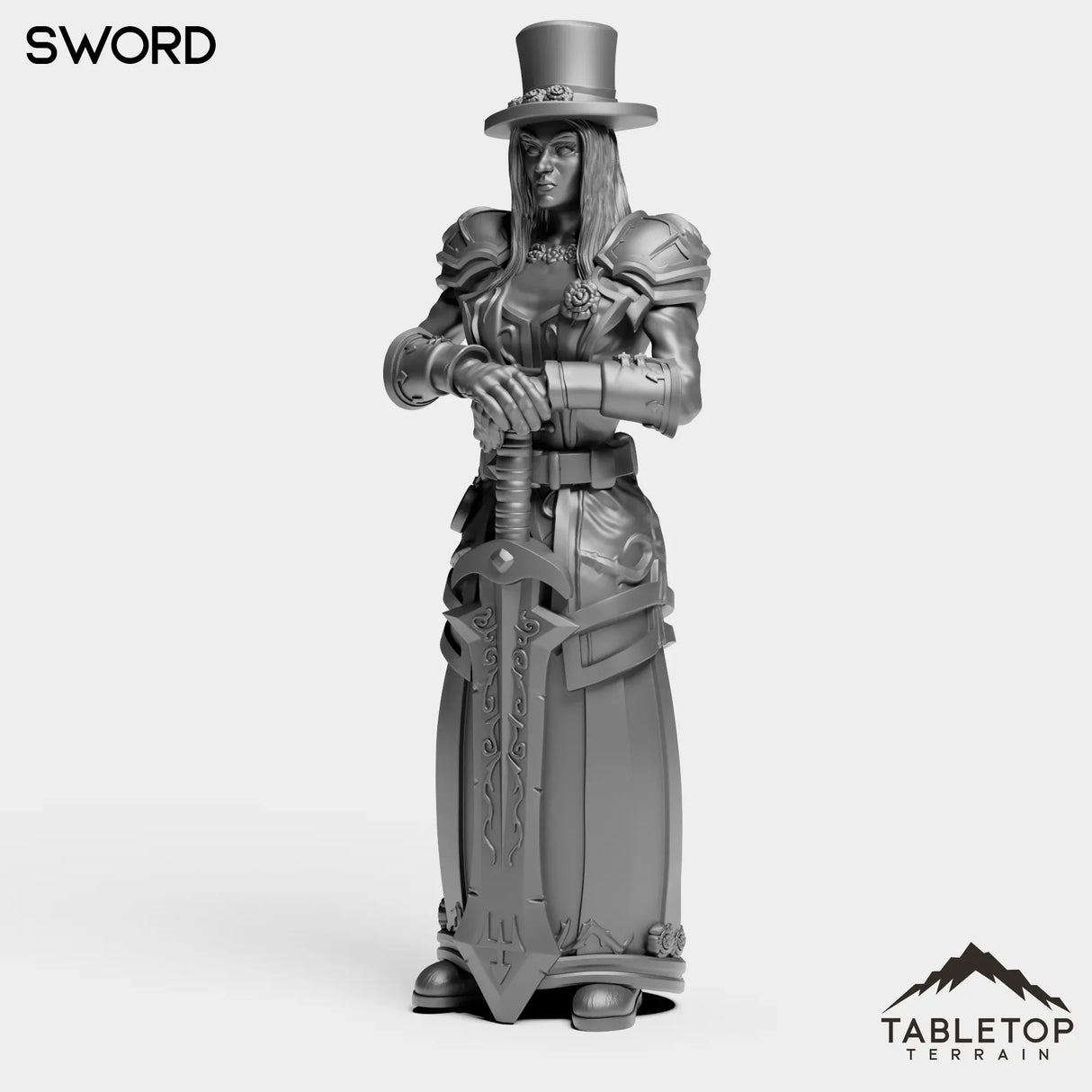 Tabletop Terrain Miniature Sword Werewolf Human Female
