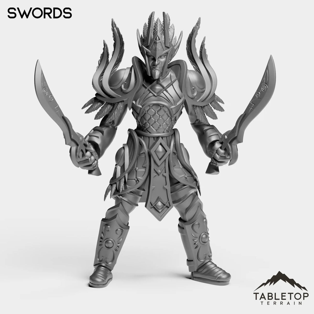 Tabletop Terrain Miniature Swords Darkness Warrior