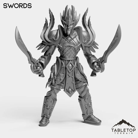 Tabletop Terrain Miniature Swords Darkness Warrior
