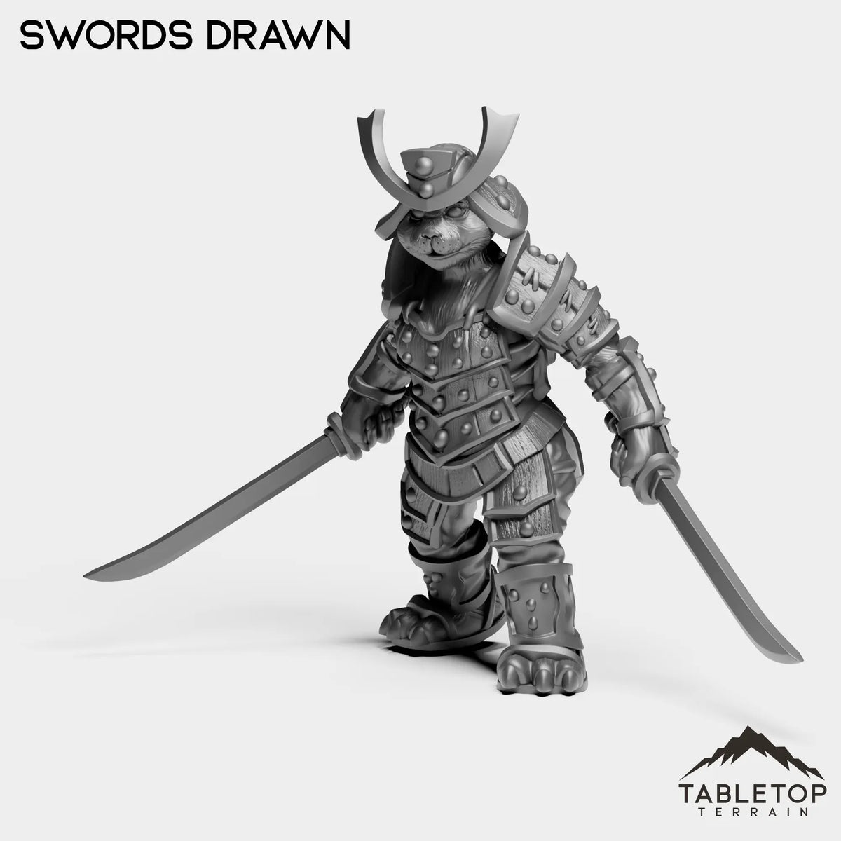 Tabletop Terrain Miniature Swords Drawn Panda Heavy Female