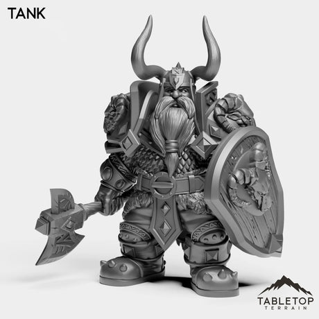 Tabletop Terrain Miniature Tank Dwarf Heritage Warrior