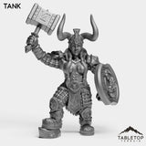 Tabletop Terrain Miniature Tank Dwarf Paladin Female