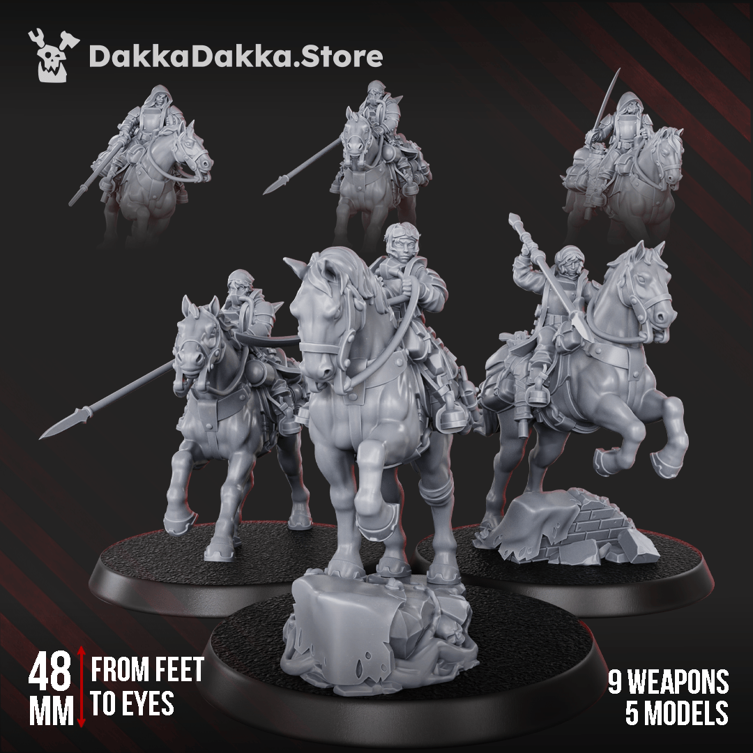 Tabletop Terrain Miniature The Alcat Rats Assault Riders Squad (x5)
