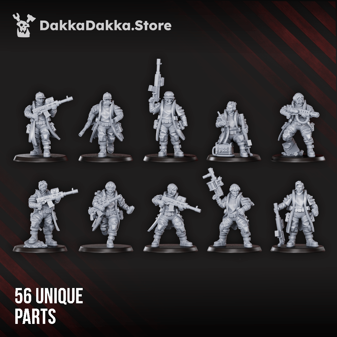 Tabletop Terrain Miniature The Alcat Rats Infantry Squad (build kit)