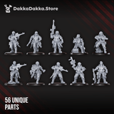 Tabletop Terrain Miniature The Alcat Rats Infantry Squad (build kit)