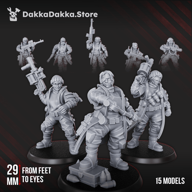 Tabletop Terrain Miniature The Alcat Rats Infantry Squad (x15)