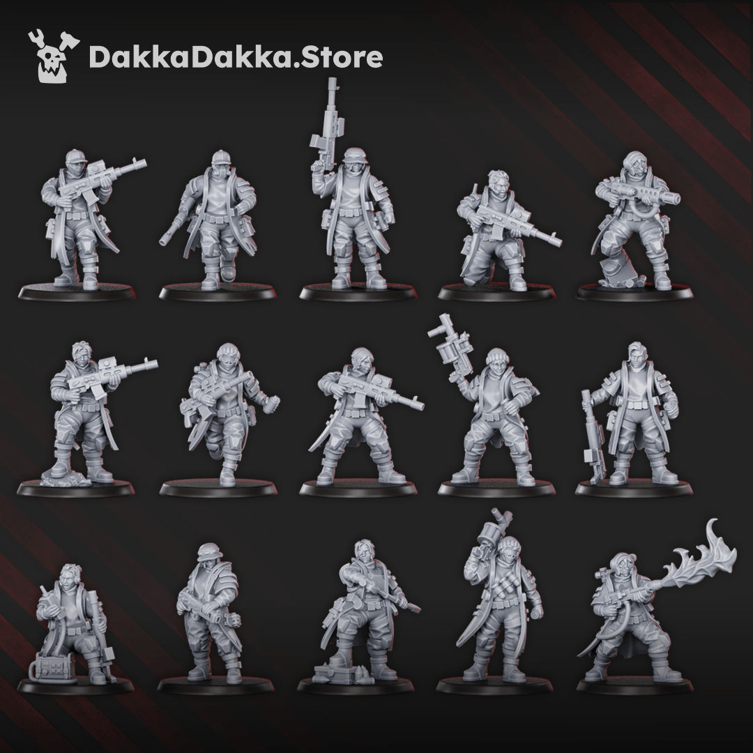 Tabletop Terrain Miniature The Alcat Rats Infantry Squad (x15)