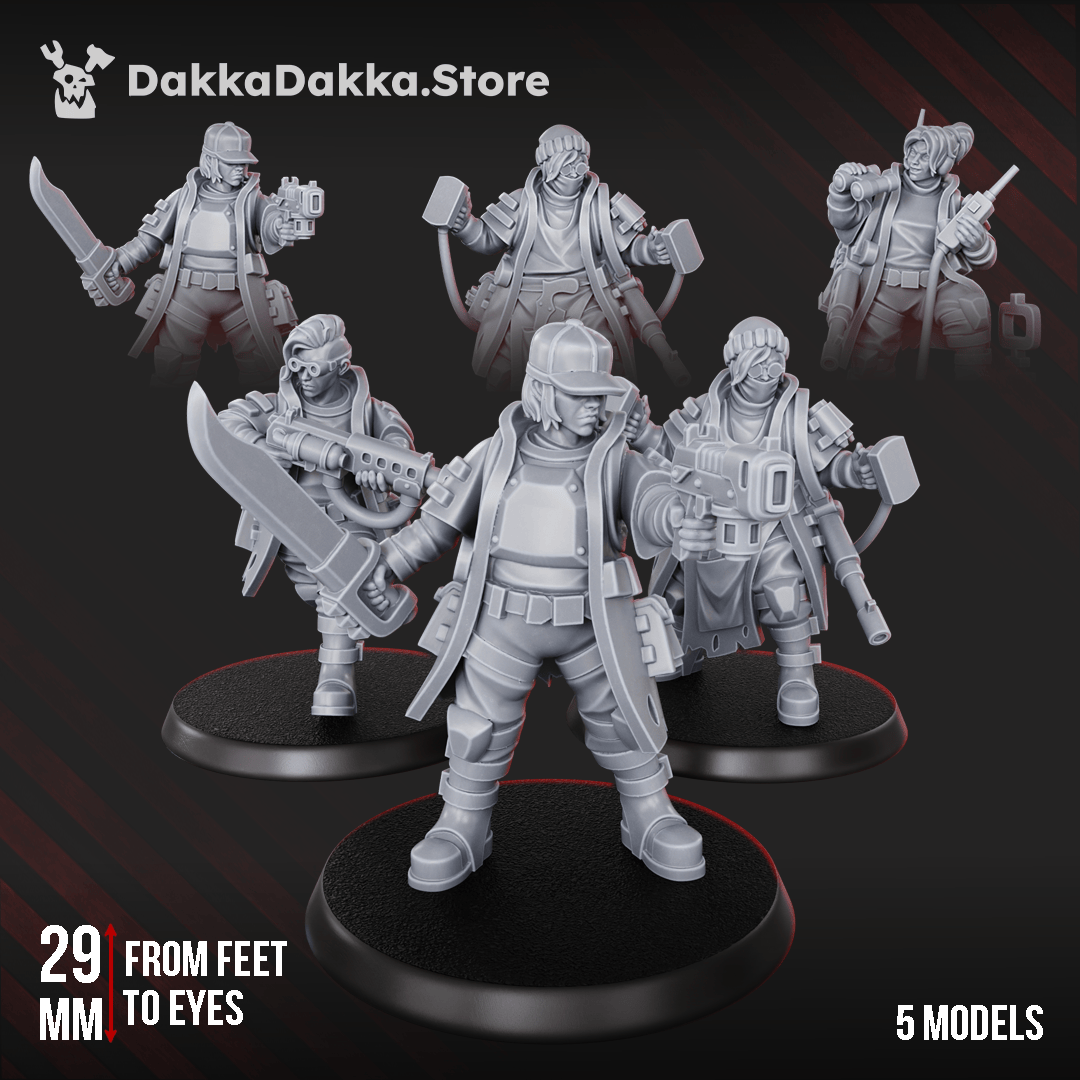 Tabletop Terrain Miniature The Alcat Rats Masters Squad (x5)
