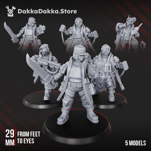 Tabletop Terrain Miniature The Alcat Rats Masters Squad (x5)