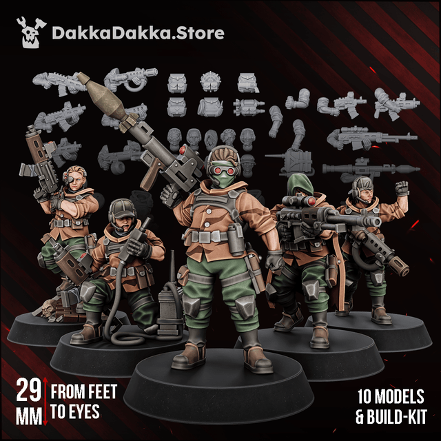 Tabletop Terrain Miniature The Alcat Rats Veterans Brigade (complete kit)