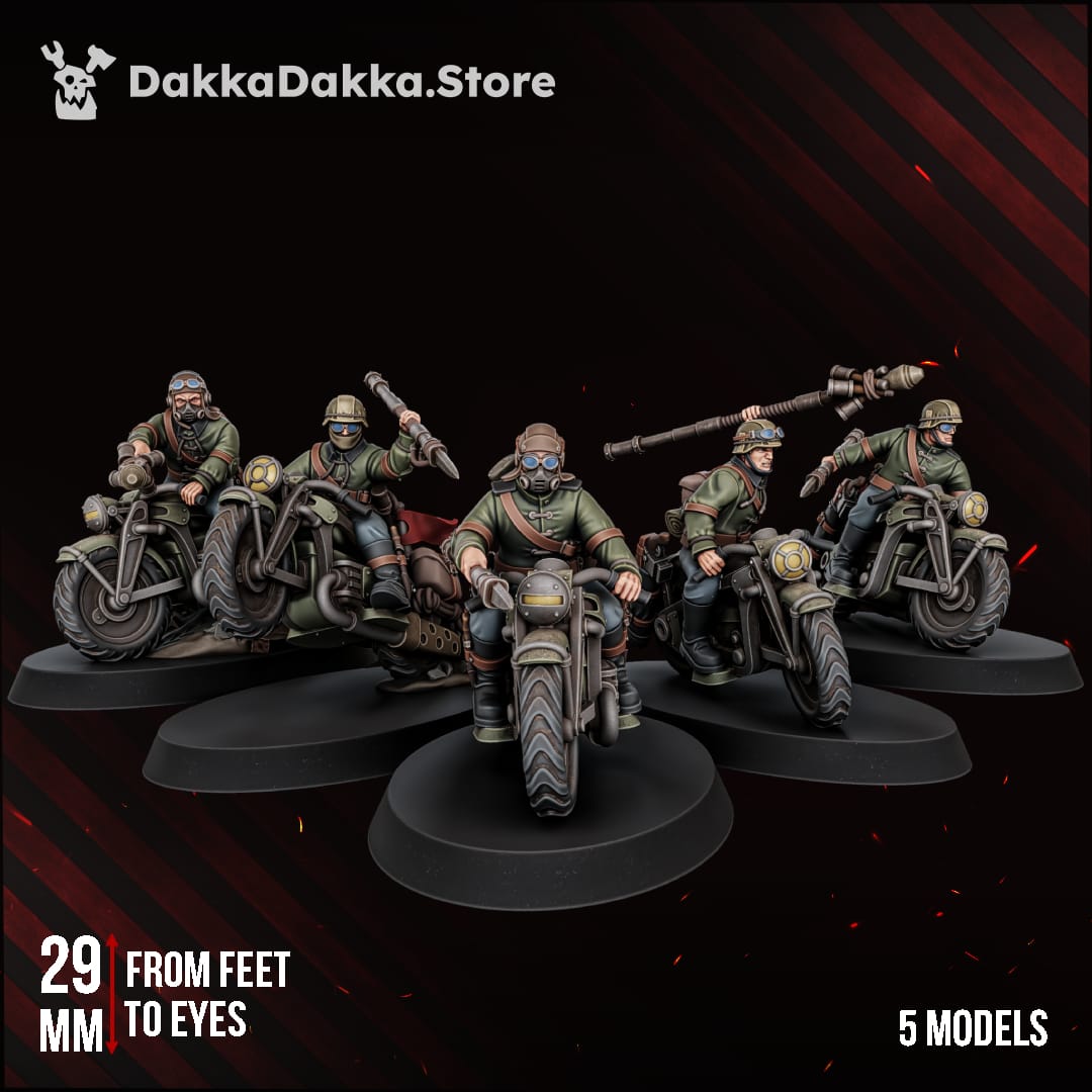 Tabletop Terrain Miniature The Doomsday Assault Riders (x5)