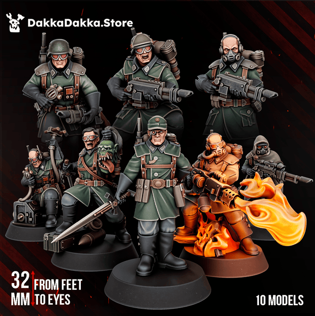 Tabletop Terrain Miniature The Doomsday Infantry Squad (x10)