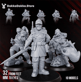 Tabletop Terrain Miniature The Doomsday Infantry Squad (x10)