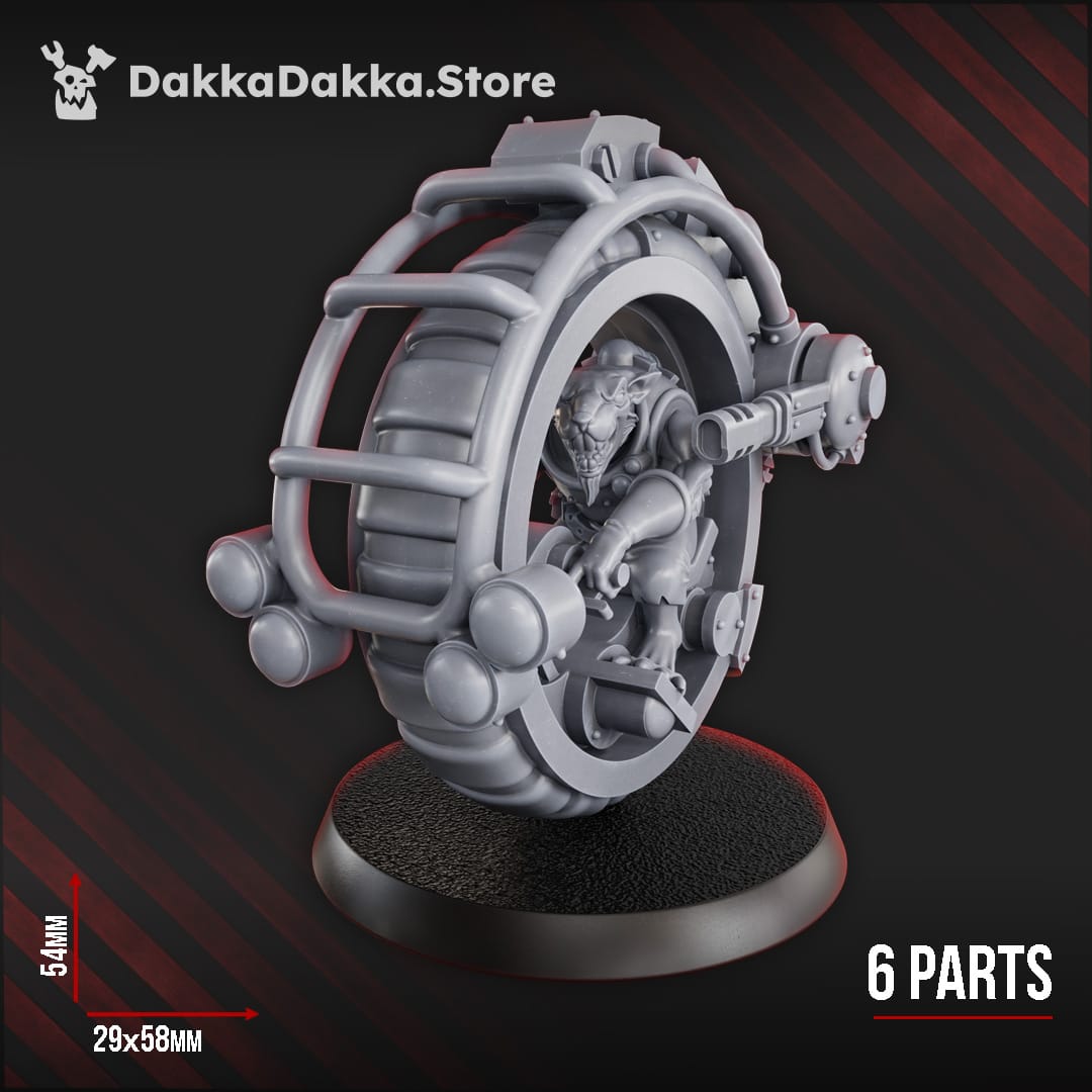 Tabletop Terrain Miniature The Miner Rat Bikers