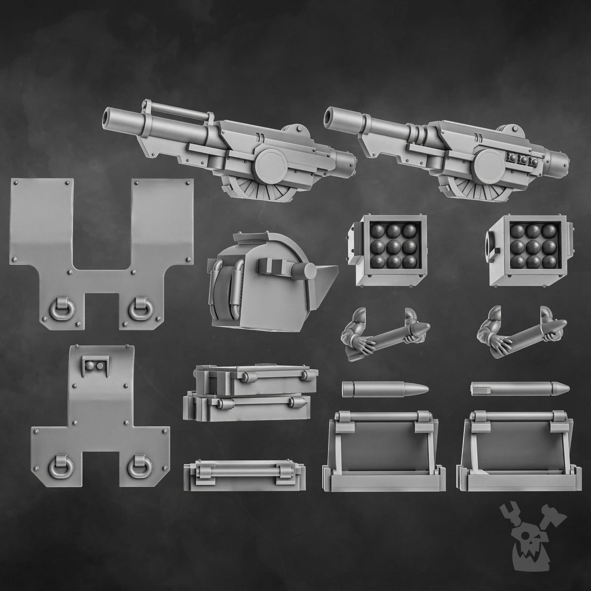 Tabletop Terrain Miniature The Orc Slayers Heavy Artillery Team