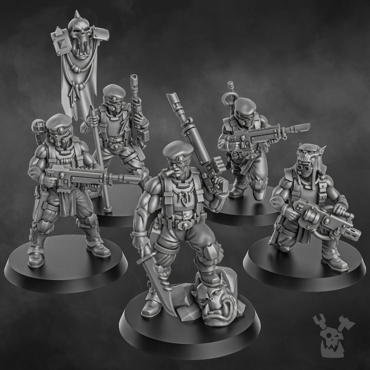 Tabletop Terrain Miniature The Ork Slayers Squad (build kit)