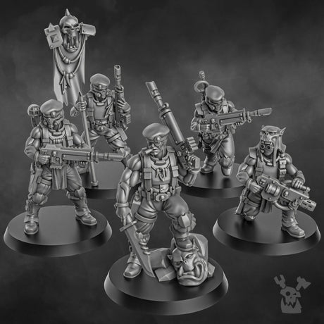 Tabletop Terrain Miniature The Orc Slayers Squad (build kit)