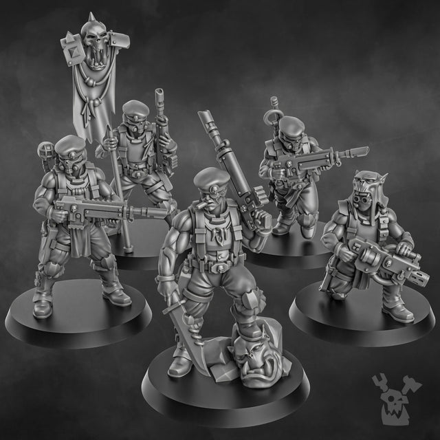Tabletop Terrain Miniature The Ork Slayers Squad (build kit)