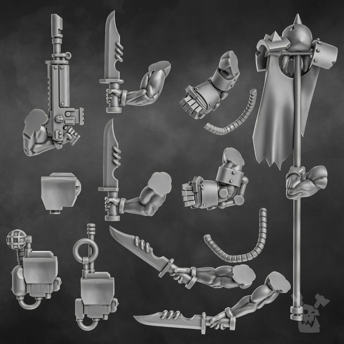 Tabletop Terrain Miniature The Ork Slayers Squad (build kit)