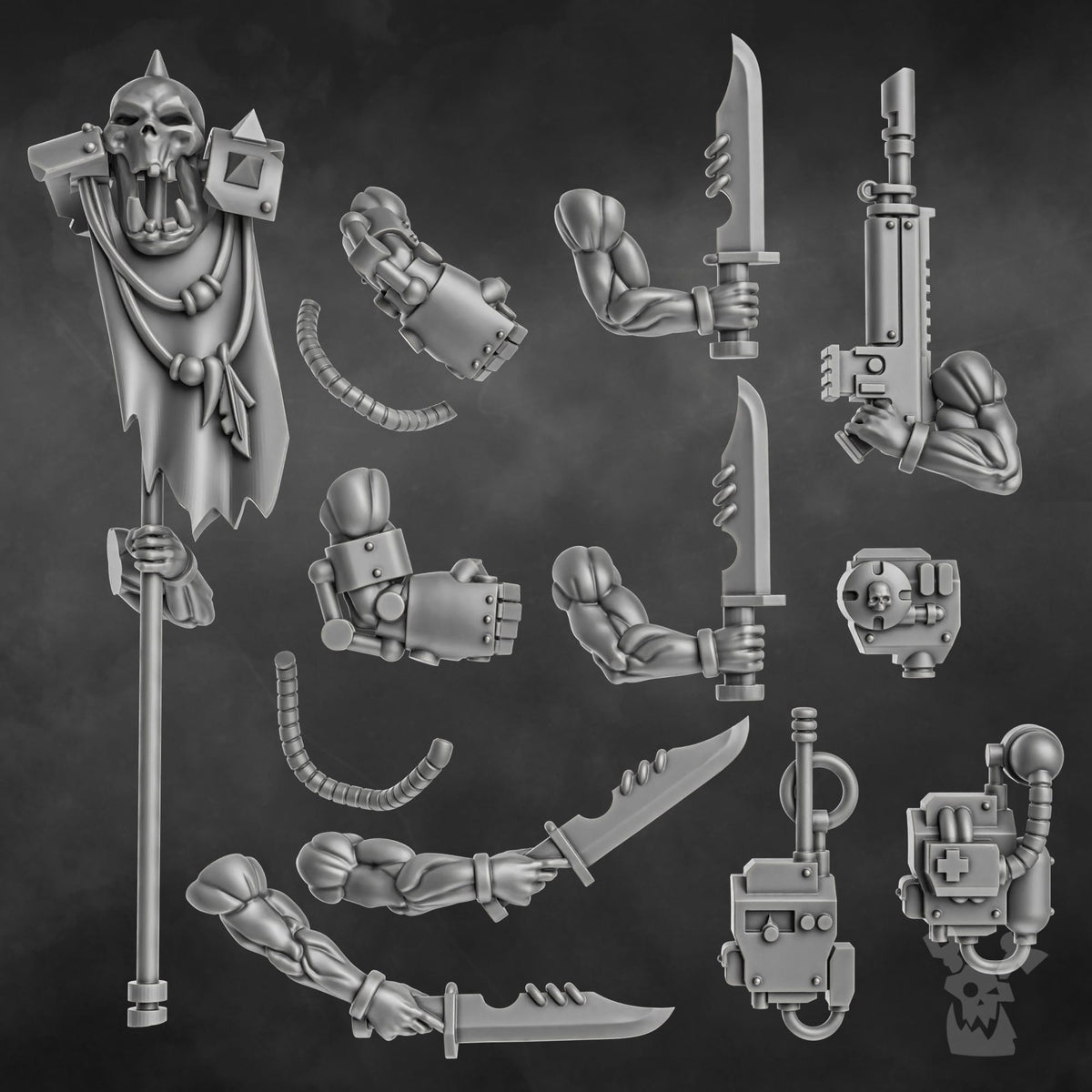 Tabletop Terrain Miniature The Ork Slayers Squad (build kit)