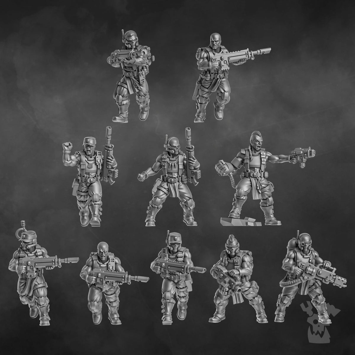 Tabletop Terrain Miniature The Ork Slayers Squad (build kit)