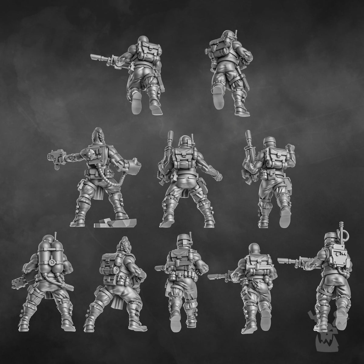 Tabletop Terrain Miniature The Ork Slayers Squad (build kit)