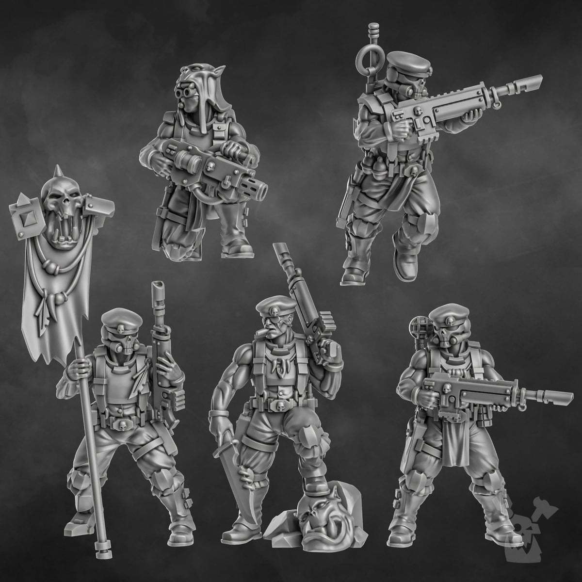 Tabletop Terrain Miniature The Ork Slayers Squad (build kit)