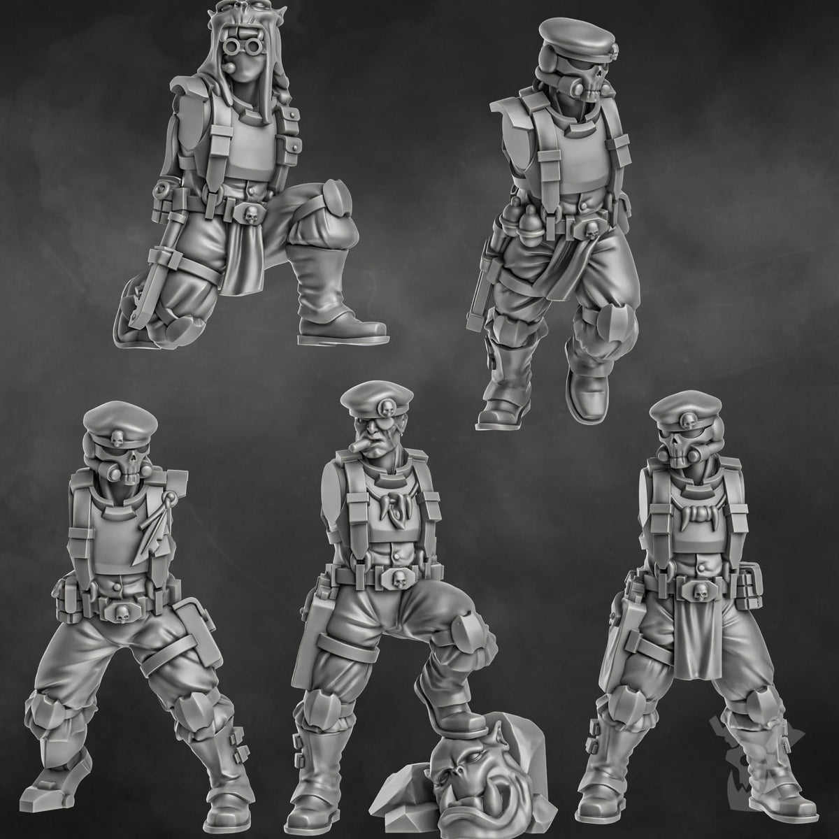Tabletop Terrain Miniature The Ork Slayers Squad (build kit)