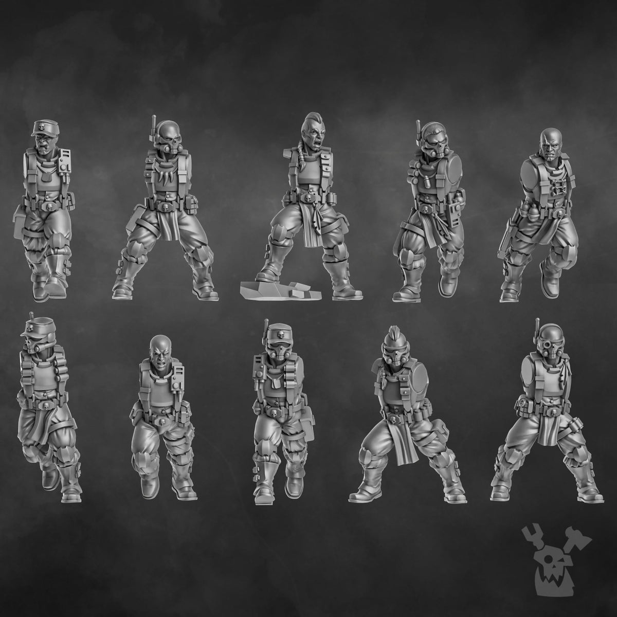 Tabletop Terrain Miniature The Ork Slayers Squad (build kit)